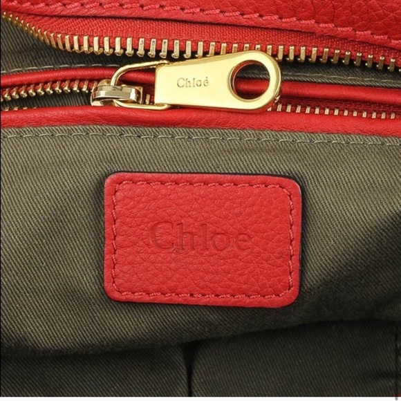 Authentic Chloe Marcie Large Hobo Satchel in Poppy - Picture 3 of 16